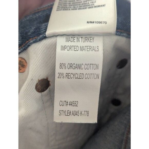 AGOLDE Feel Good Destroyed High Rise Straight Leg Denim Jeans - Size 27 - Picture 10 of 10